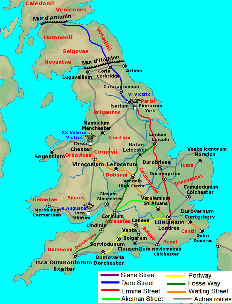 Les voies romaines en Bretagne