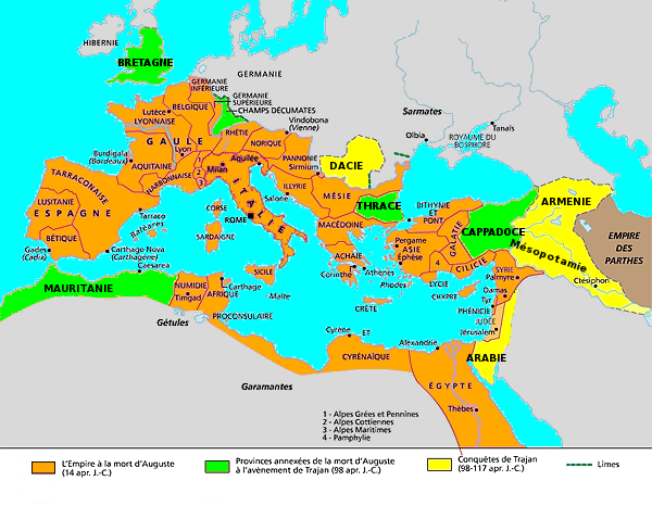 L'Empire d'Auguste  Trajan