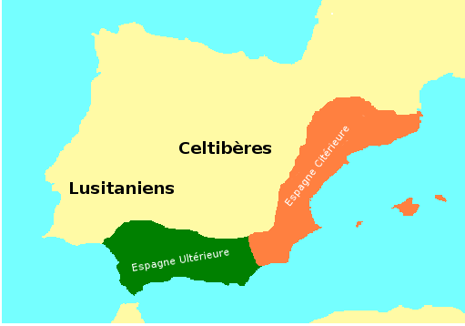 Provinces d'Hispanie au IIime sicle av. J.C.