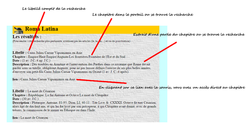 Le moteur de recherche